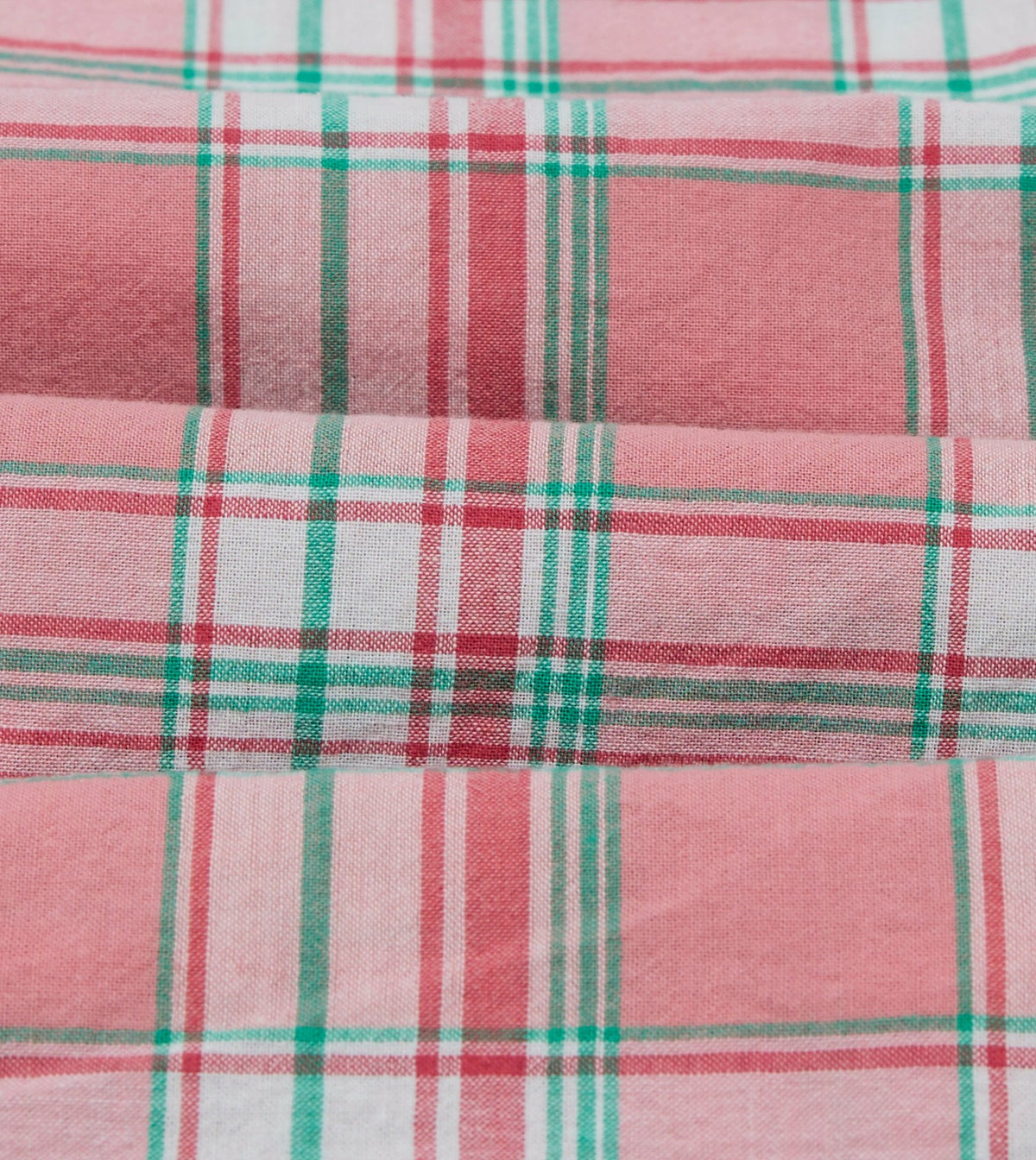 Drake's Pink and Green Madras Check Cotton Button-Down Shirt