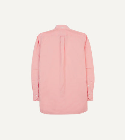 Drake's Pink Pinpoint Oxford Cotton Cloth Button-Down Shirt