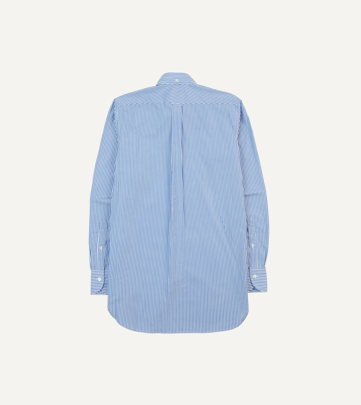 Drake's Blue Bengal Stripe Cotton Poplin Button-Down Shirt