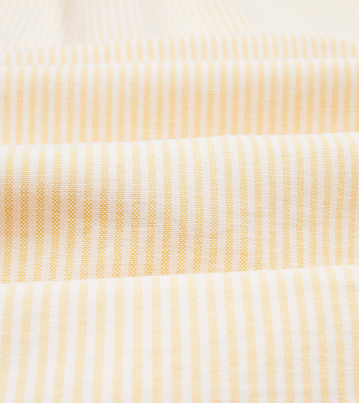 Drake's Yellow Ticking Stripe Cotton Oxford Cloth Button-Down Shirt