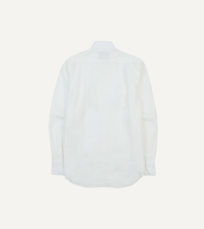 Drake's Ecru Linen Spread Collar Shirt