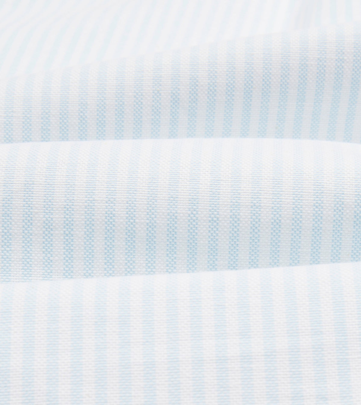 Drake's Sky Ticking Stripe Cotton Oxford Cloth Button-Down Shirt