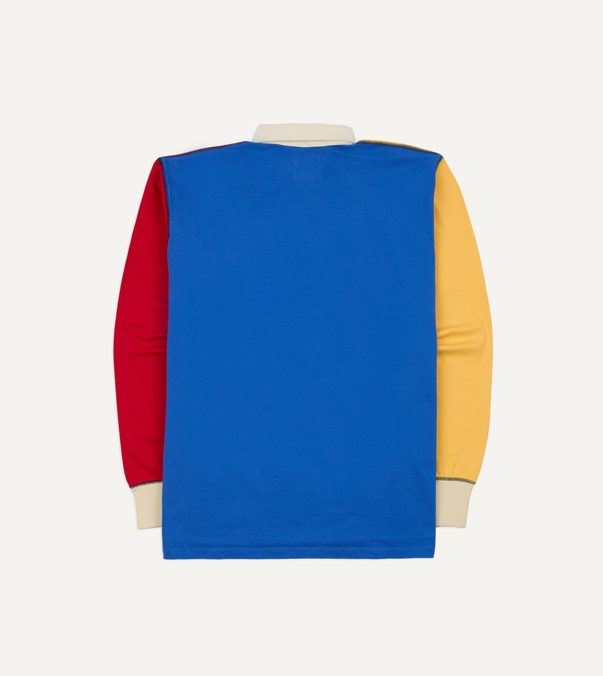 Drake's Colourblock Multi Panelled Cotton Rugby Shirt