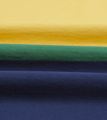 Drake's Pink, Green, Yellow and Navy Multi Stripe Cotton Rugby Shirt