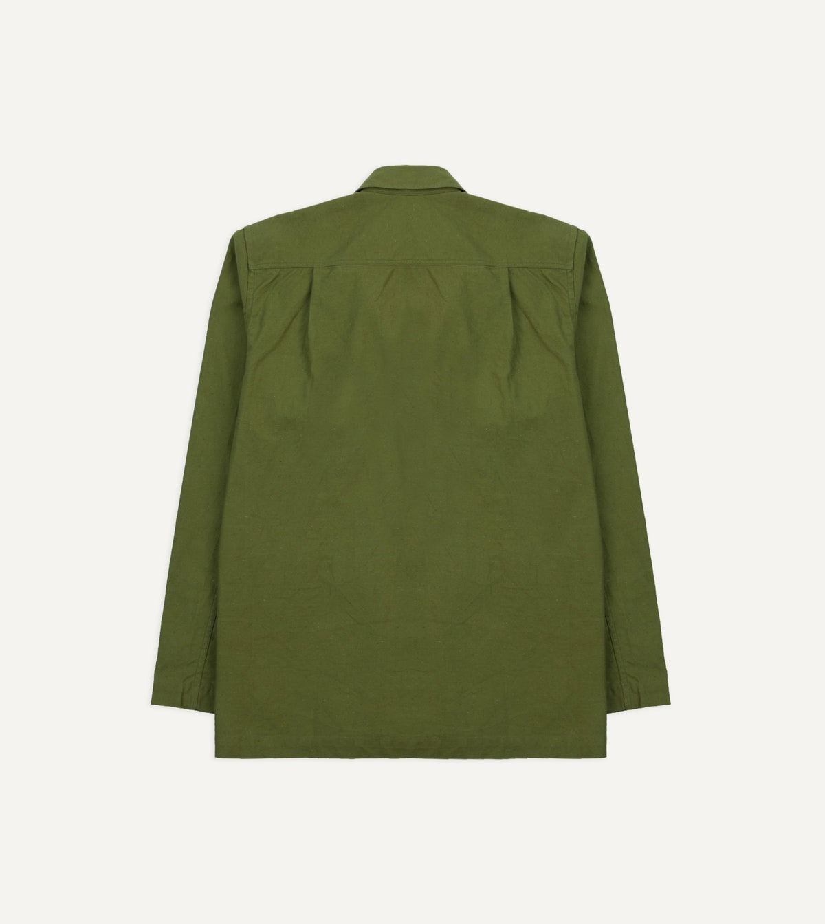Drake's Olive Cotton Overshirt
