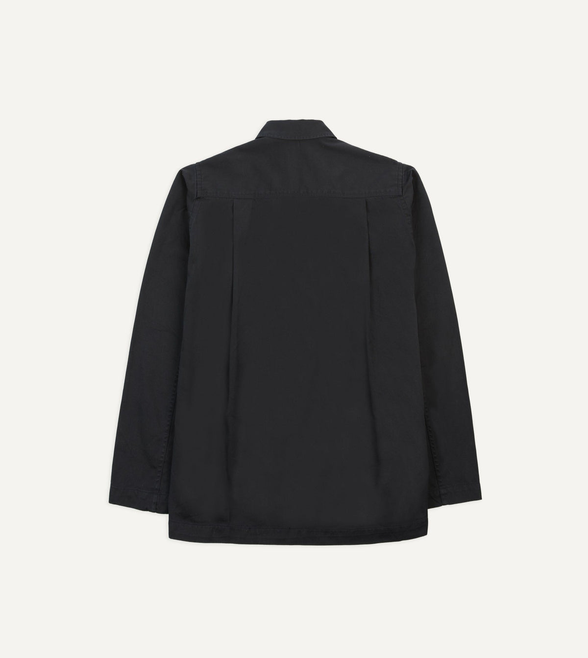 Drake's Navy Cotton Military Overshirt