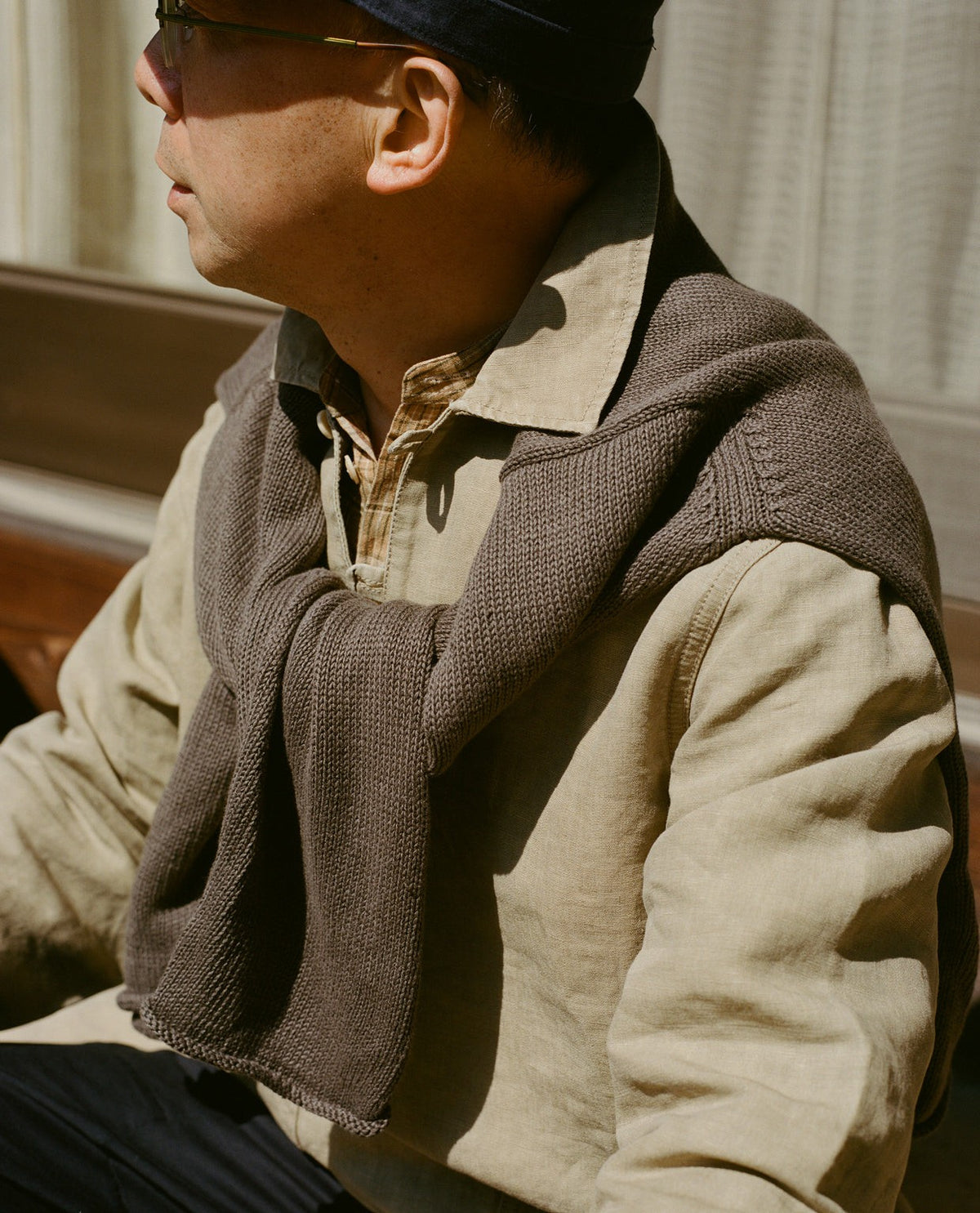Drake's Sand Linen Smock