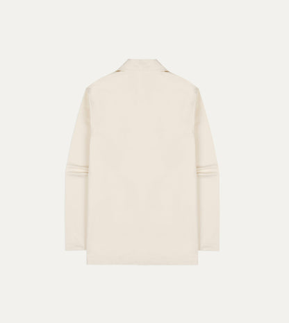 Drake's Ecru Cotton Tie Front Smock