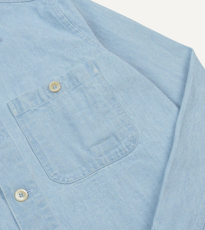 Drake's Bleach Wash Denim Field Shirt
