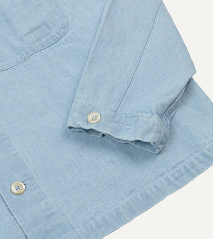 Drake's Bleach Wash Denim Field Shirt
