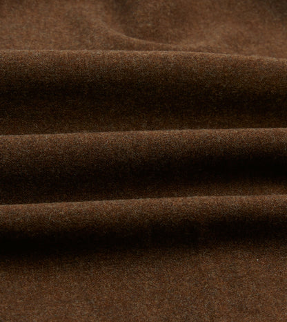 Drake's Brown Wool Two-Pocket Work Shirt