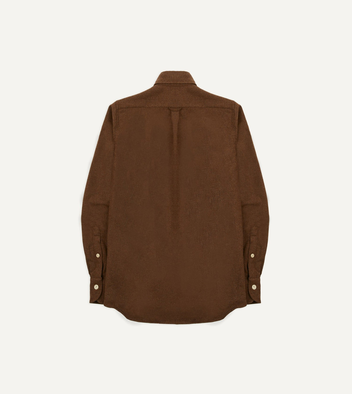 Drake's Brown Wool Two-Pocket Work Shirt