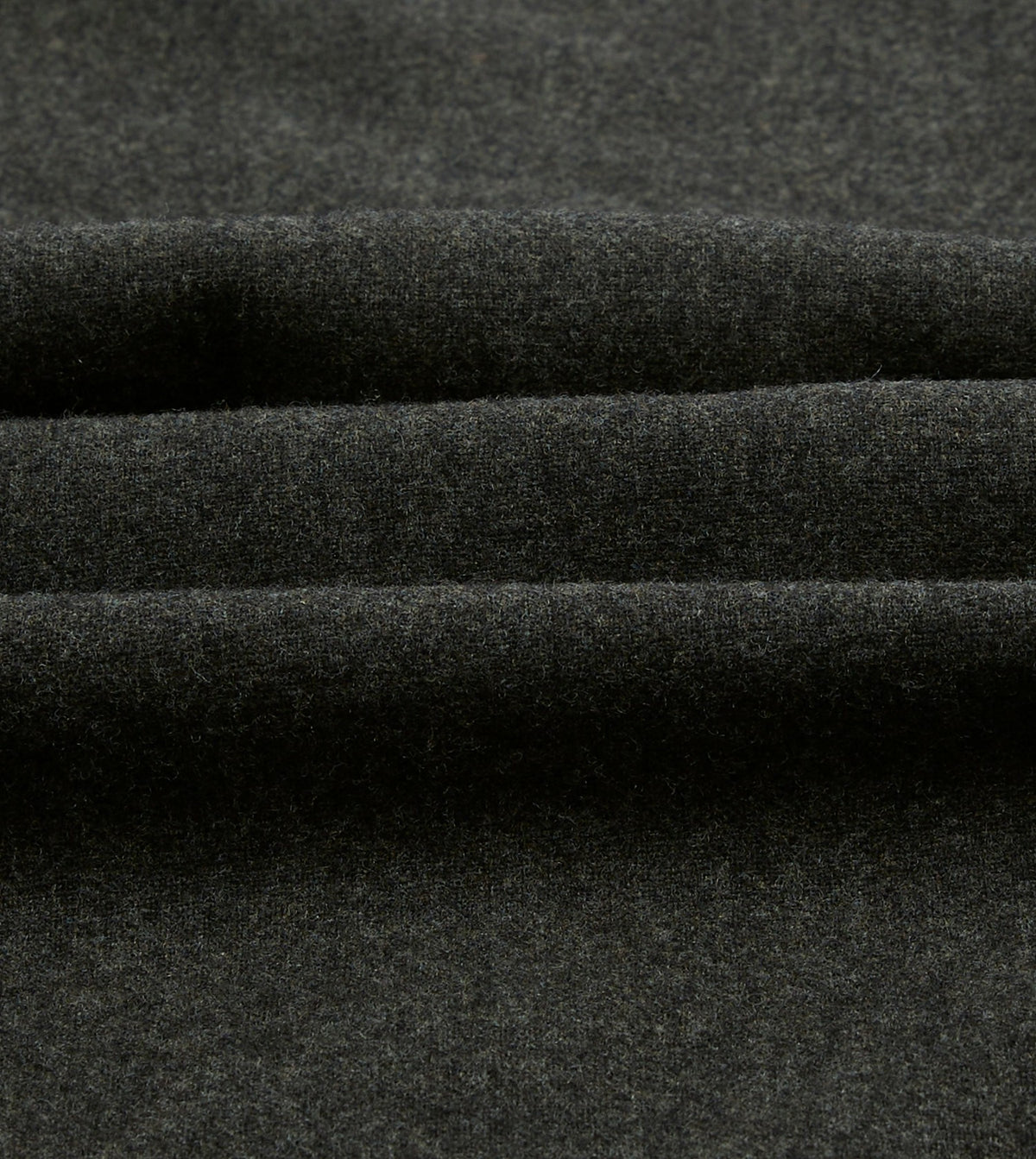Drake's Grey Wool Four-Pocket Camp Collar Work Shirt