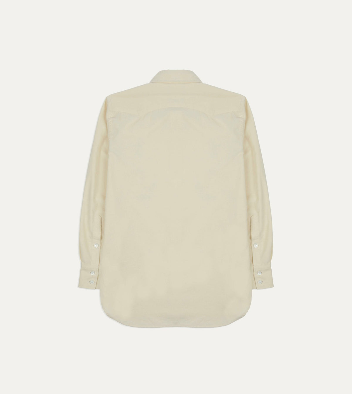 Drake's Ecru Needlecord Two-Pocket Western Shirt