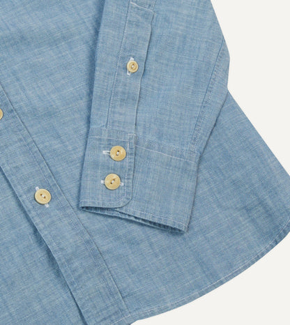 Drake's Chambray Two-Pocket Western Shirt