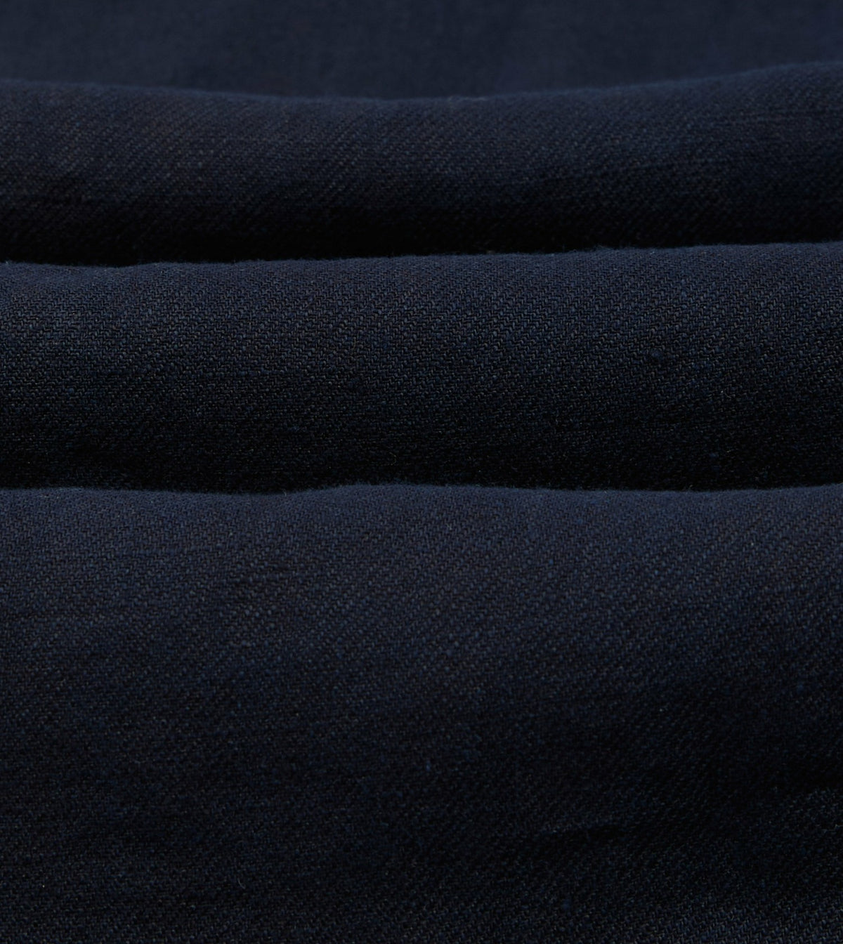 Drake's Navy Linen Twill Two-Pocket Work Shirt