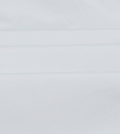 Drake's White Long Point Collar Flap Pocket Poplin Shirt
