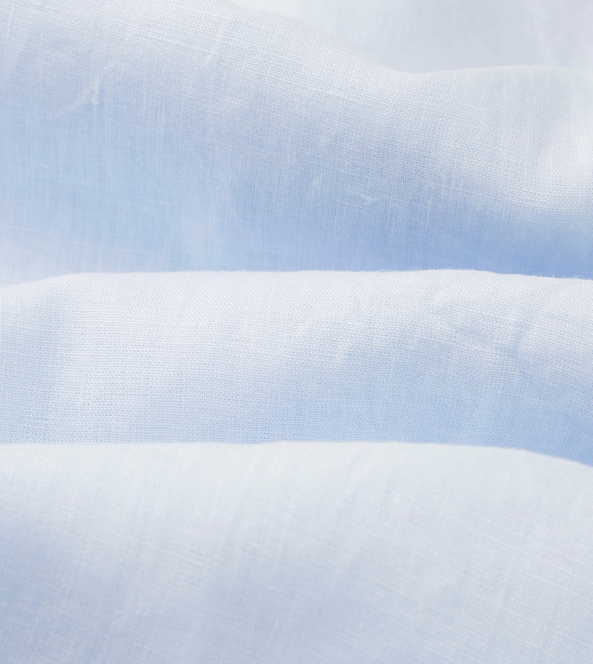 Drake's Light Blue Linen Spread Collar Shirt