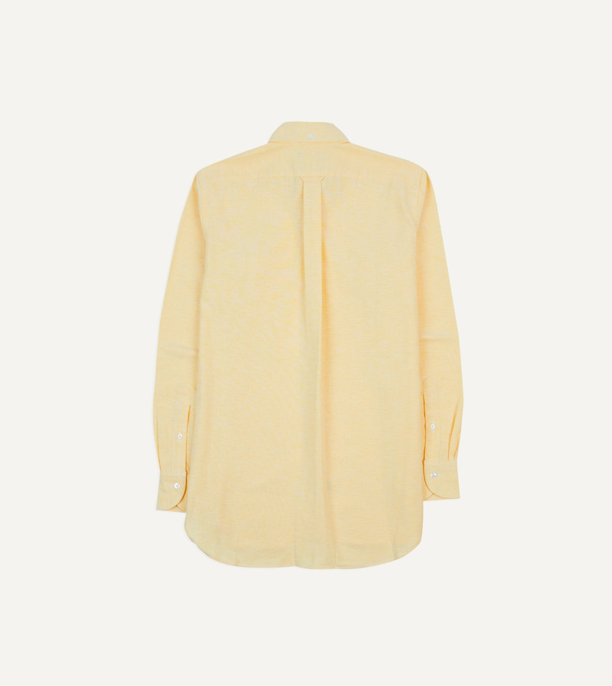 Drake's Yellow Cotton Oxford Cloth Button-Down Shirt