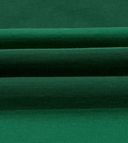 Drake's Green Block Stripe Cotton Quarter Zip Rugby Shirt