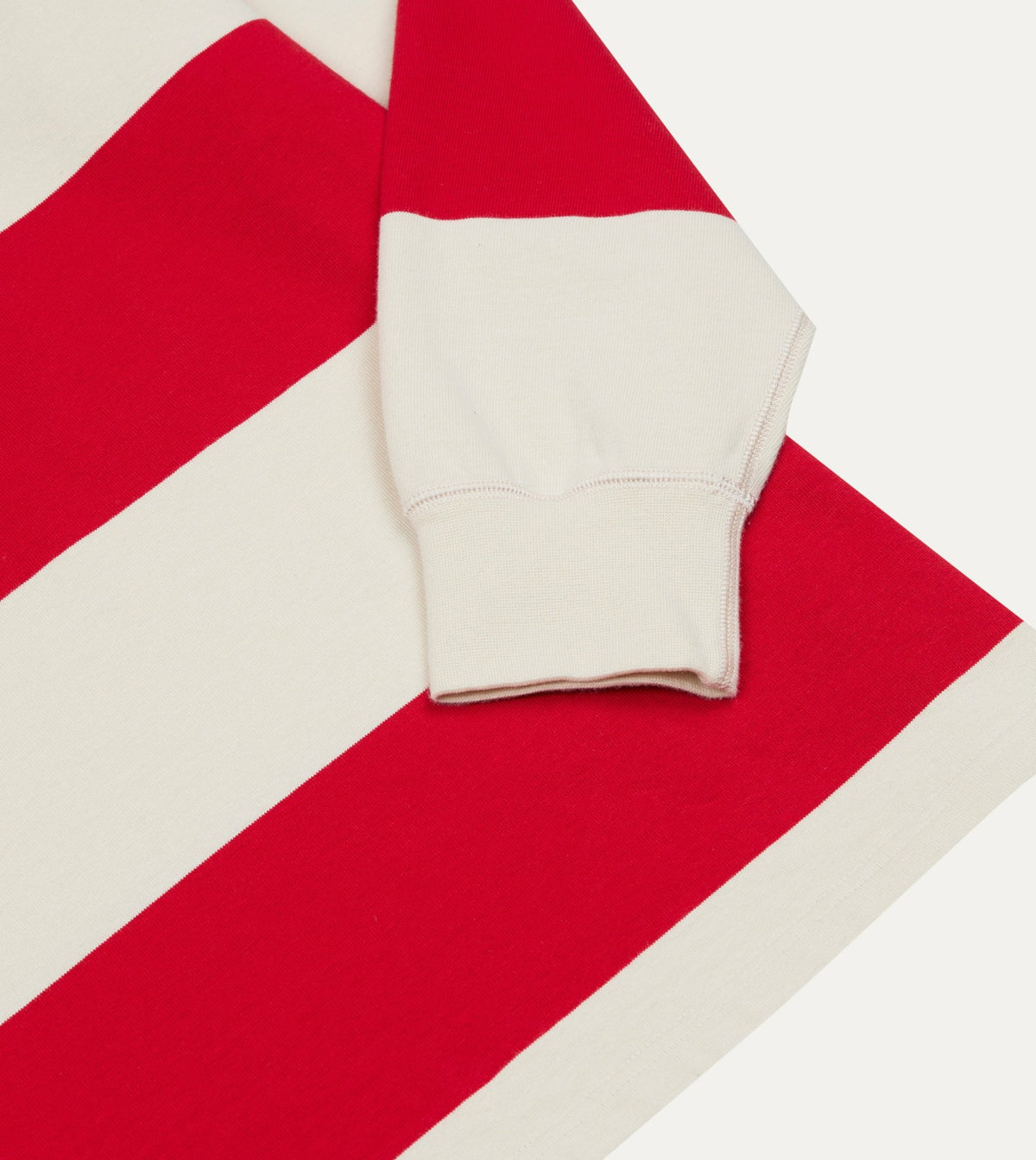 Drake's Mayumi Y. for Drake’s Stripe Cotton Embroidered Rugby Shirt