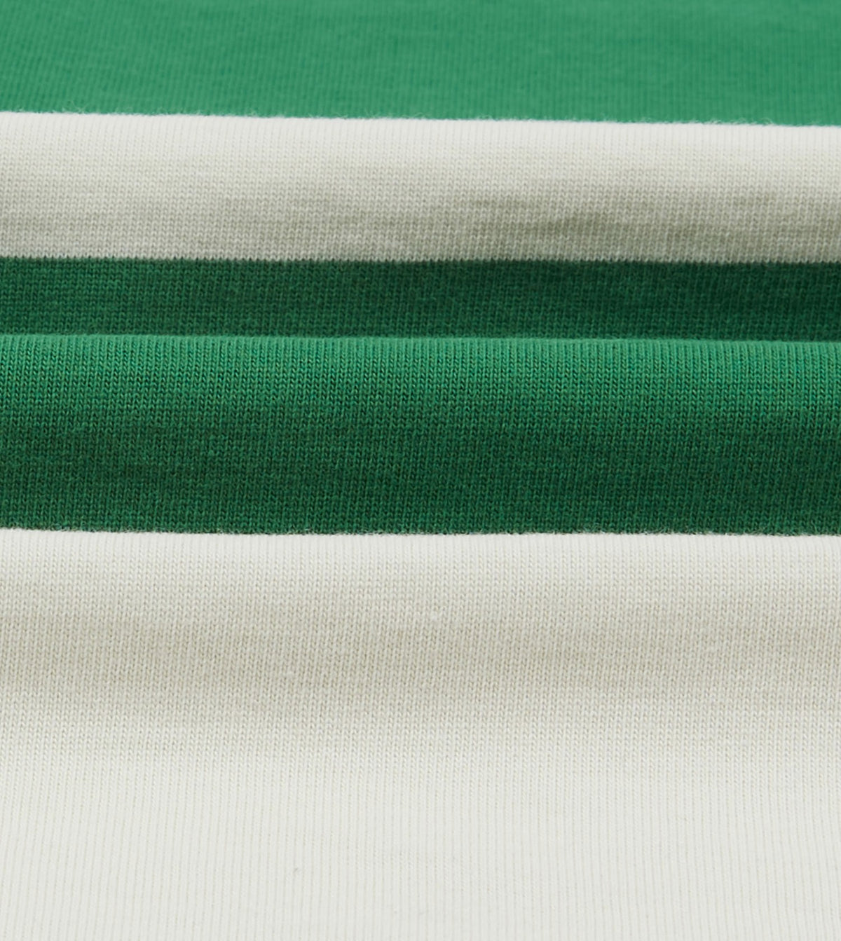 Drake's Green and White Stripe Cotton Mandarin Collar Rugby Shirt