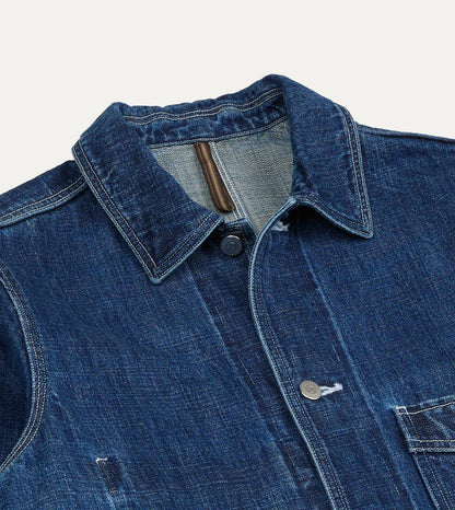 Drake's BEAMS F & Drake’s Vintage Blue Selvedge Denim Five-Pocket Chore Jacket