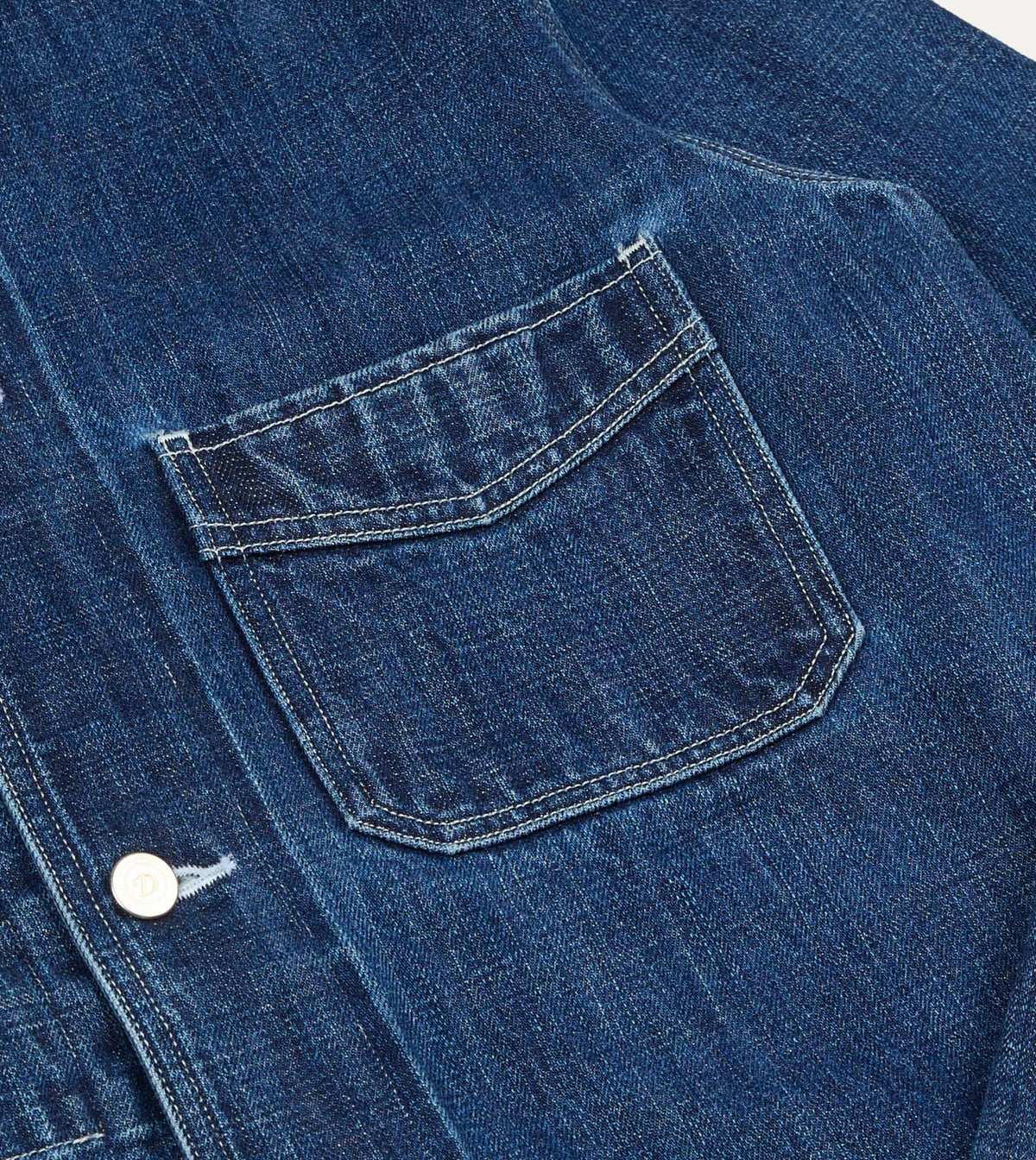Drake's BEAMS F & Drake’s Vintage Blue Selvedge Denim Five-Pocket Chore Jacket