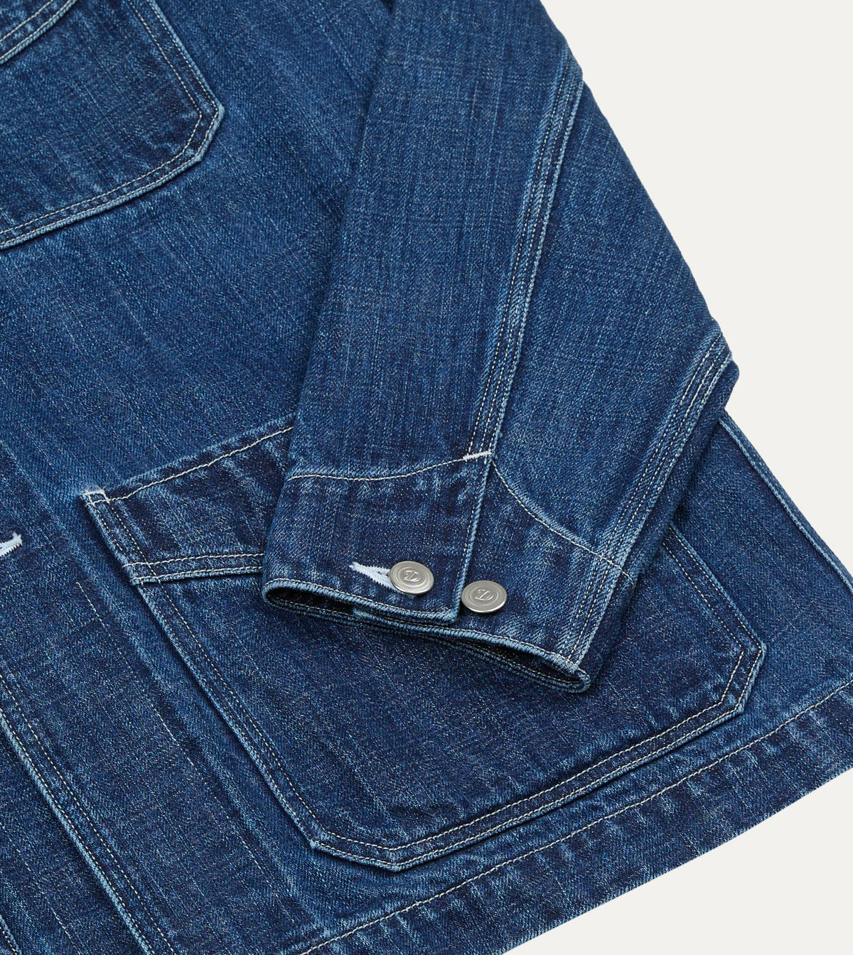 Drake's BEAMS F & Drake’s Vintage Blue Selvedge Denim Five-Pocket Chore Jacket