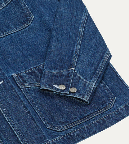 Drake's BEAMS F & Drake’s Vintage Blue Selvedge Denim Five-Pocket Chore Jacket