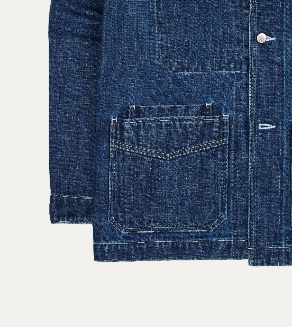 Drake's BEAMS F & Drake’s Vintage Blue Selvedge Denim Five-Pocket Chore Jacket
