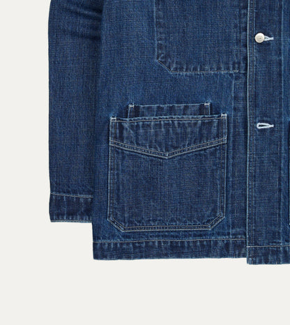 Drake's BEAMS F & Drake’s Vintage Blue Selvedge Denim Five-Pocket Chore Jacket