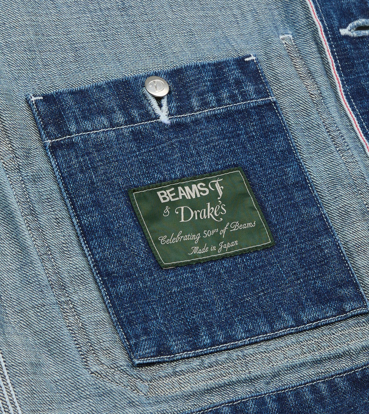 Drake's BEAMS F & Drake’s Vintage Blue Selvedge Denim Five-Pocket Chore Jacket