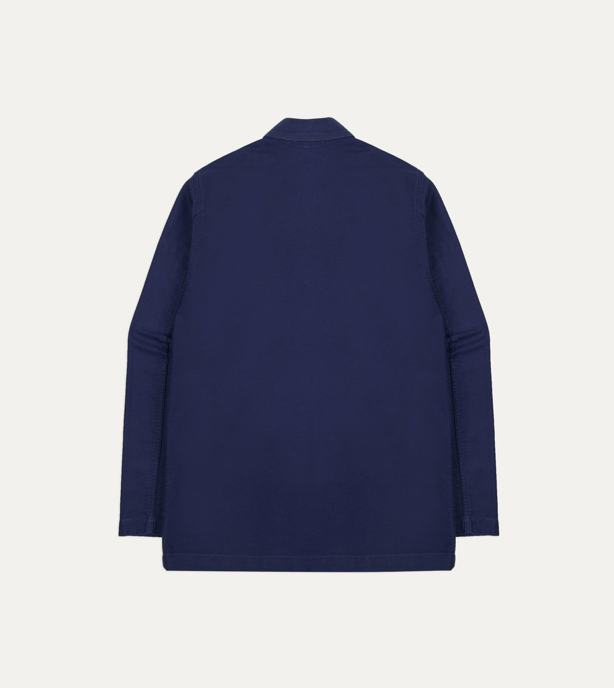 Drake's Navy Moleskin Mitred Chore Jacket