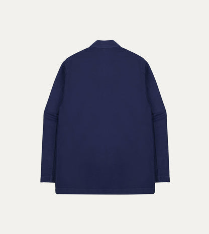Drake's Navy Moleskin Mitred Chore Jacket