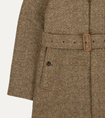 Drake's BEAMS F & Drake’s Tweed Raglan Overcoat