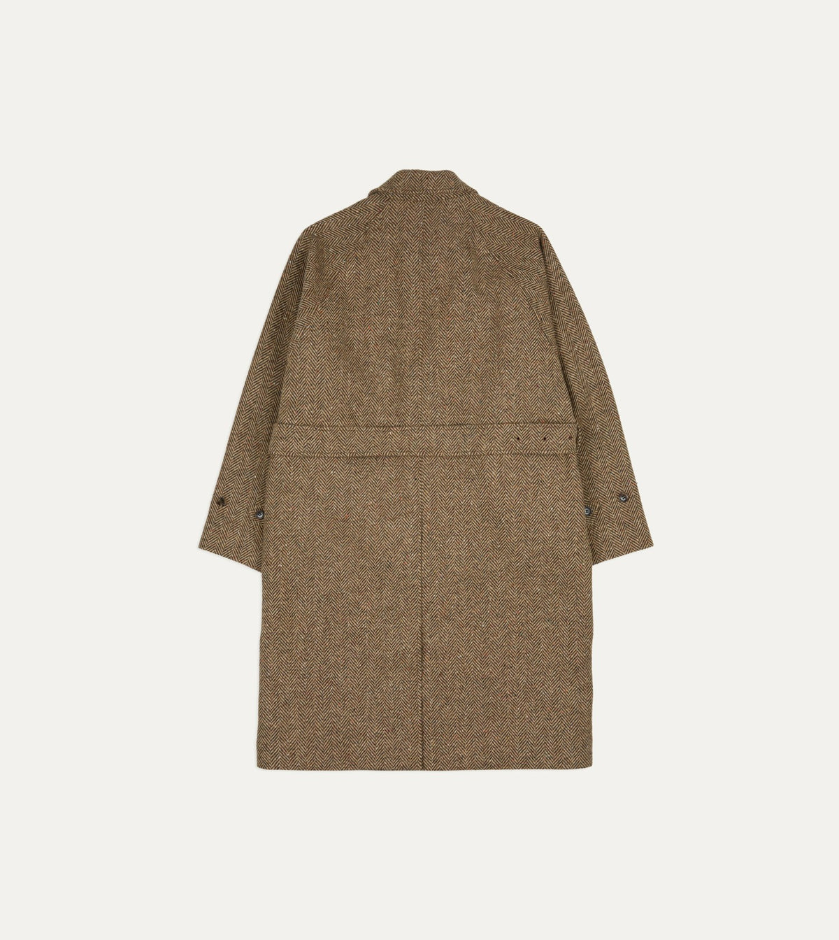 Drake's BEAMS F & Drake’s Tweed Raglan Overcoat