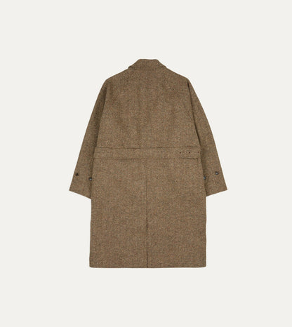 Drake's BEAMS F & Drake’s Tweed Raglan Overcoat