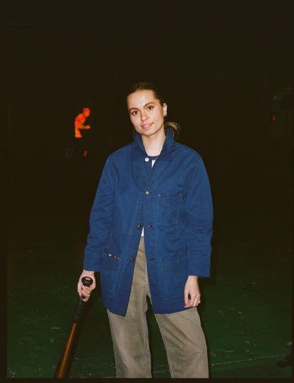 Drake's Indigo Dyed Chore Jacket
