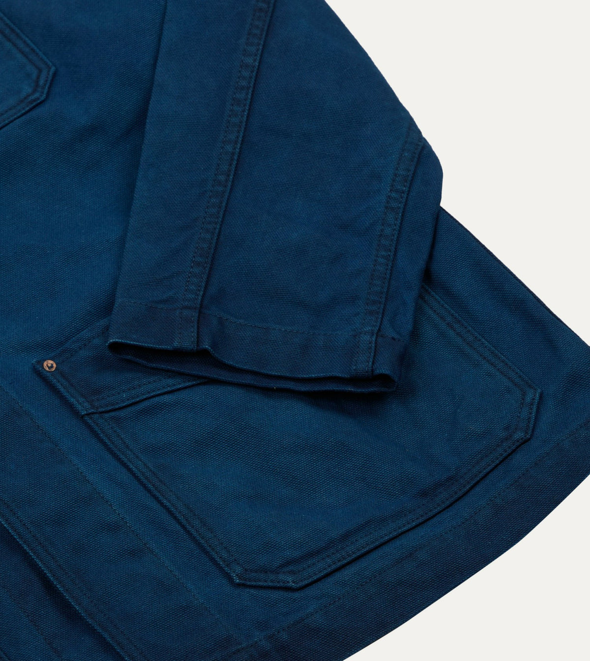 Drake's Indigo Dyed Chore Jacket