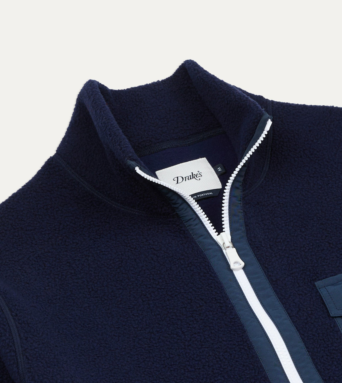Drake's Navy Half-Zip Fleece Jacket