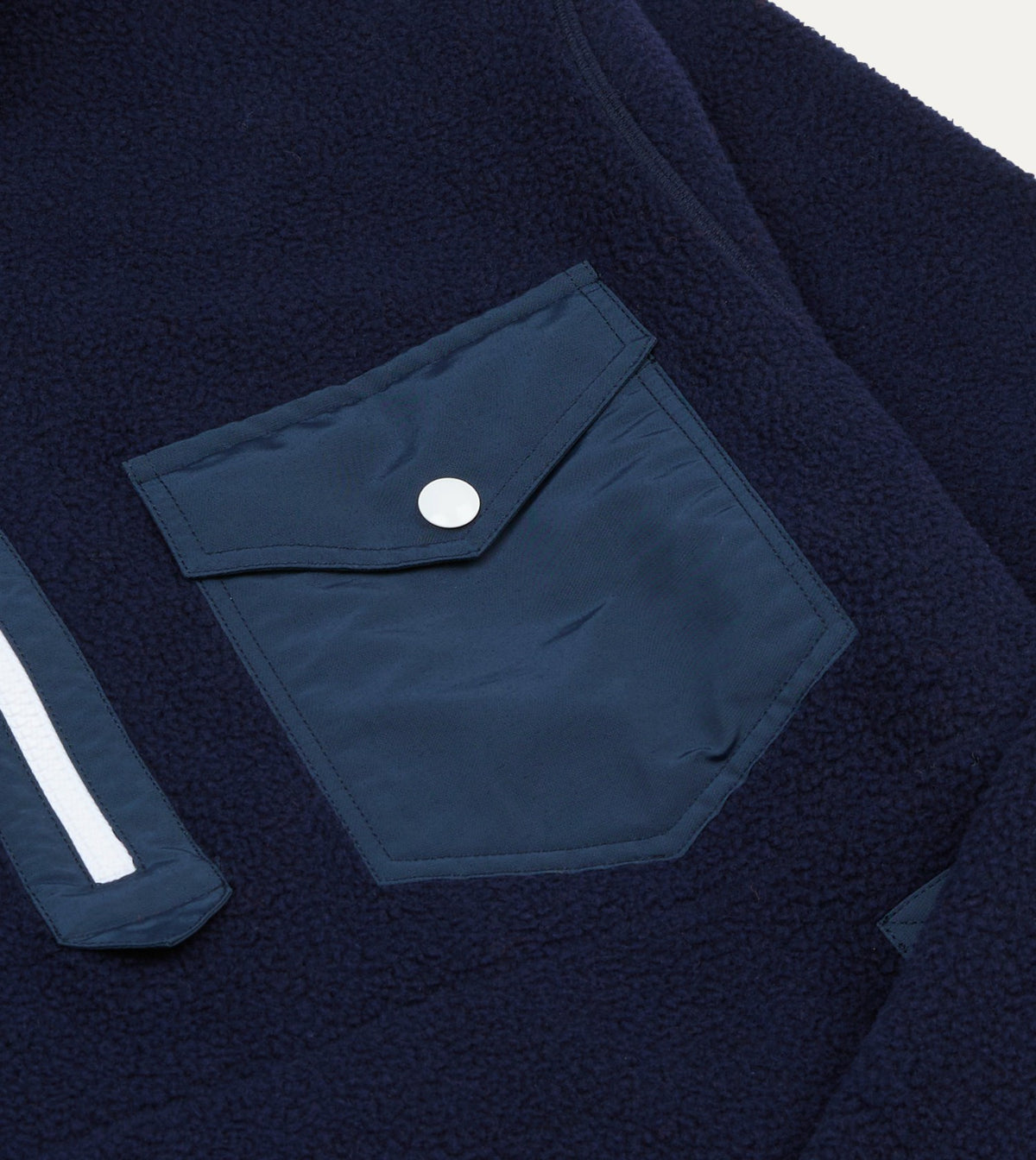 Drake's Navy Half-Zip Fleece Jacket