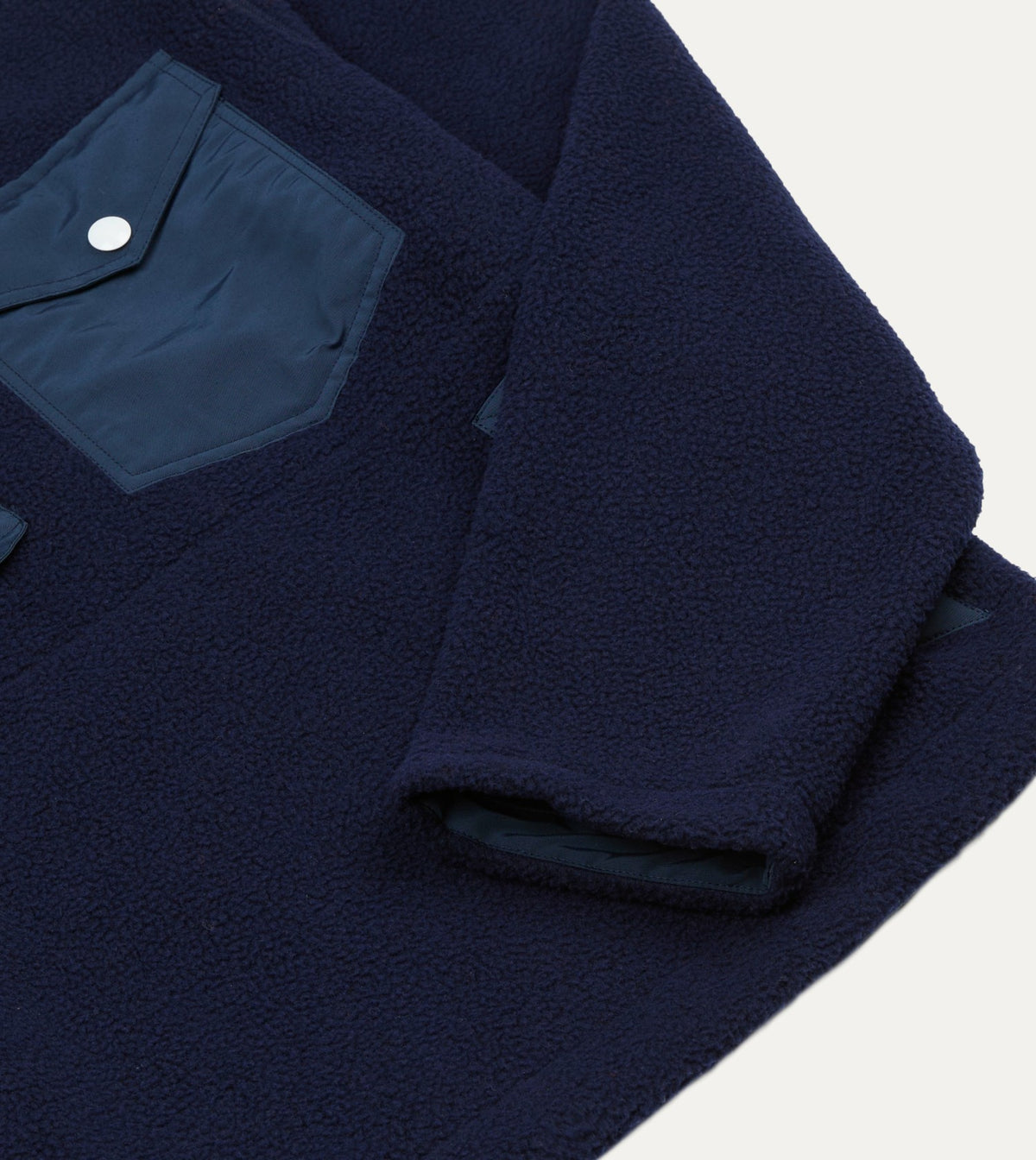 Drake's Navy Half-Zip Fleece Jacket