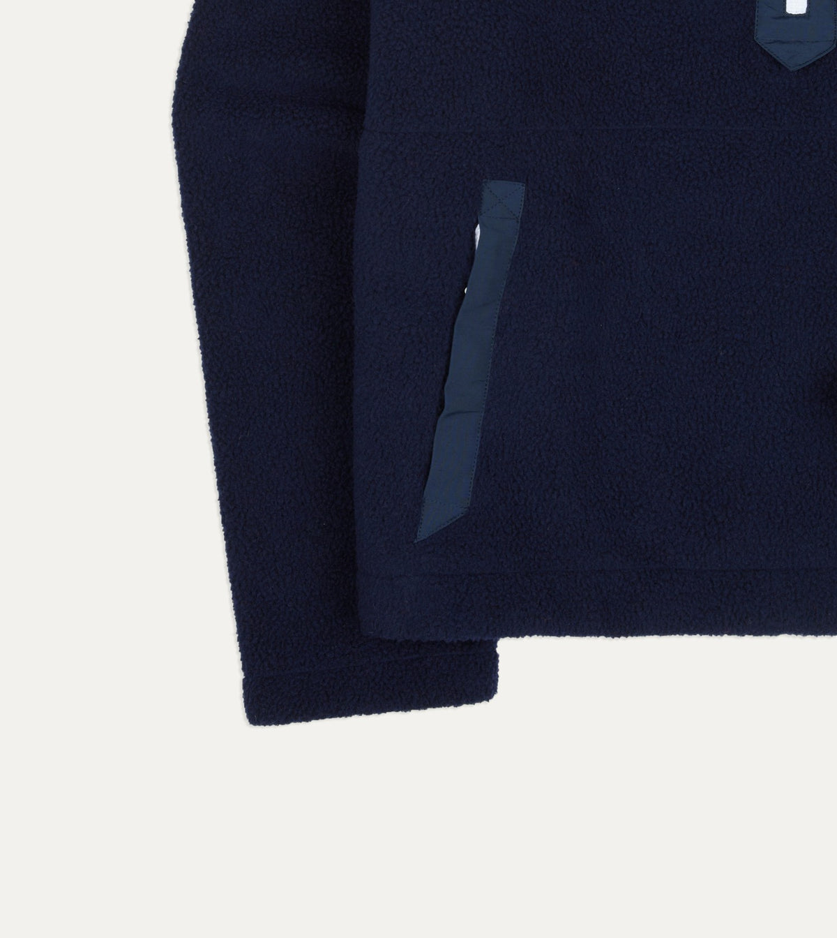 Drake's Navy Half-Zip Fleece Jacket