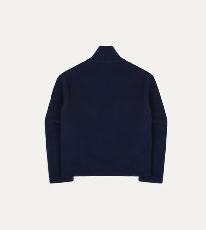 Drake's Navy Half-Zip Fleece Jacket