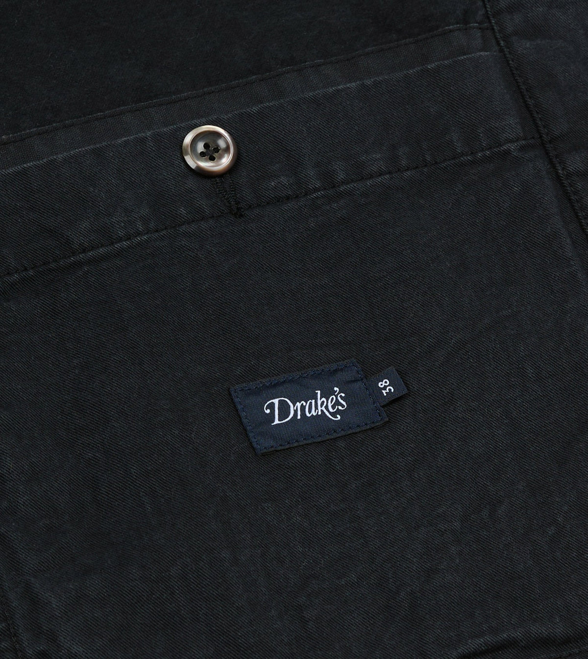 Drake's Navy Twill Mitred Chore Jacket