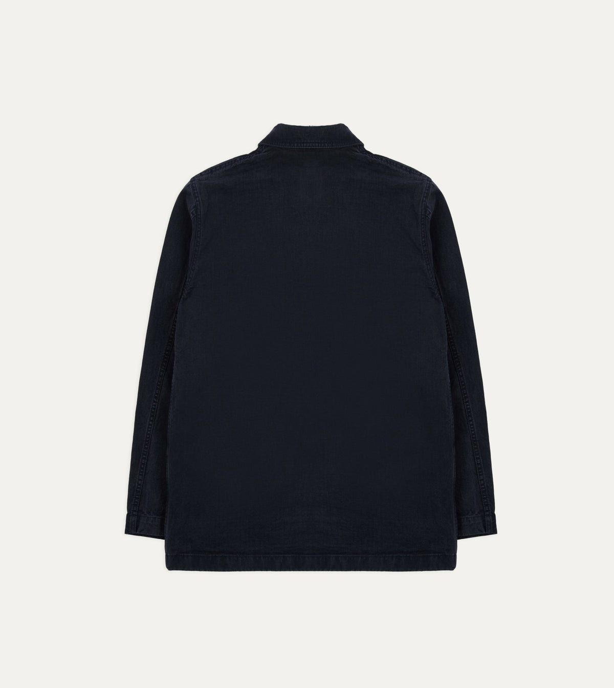 Drake's Navy Twill Mitred Chore Jacket