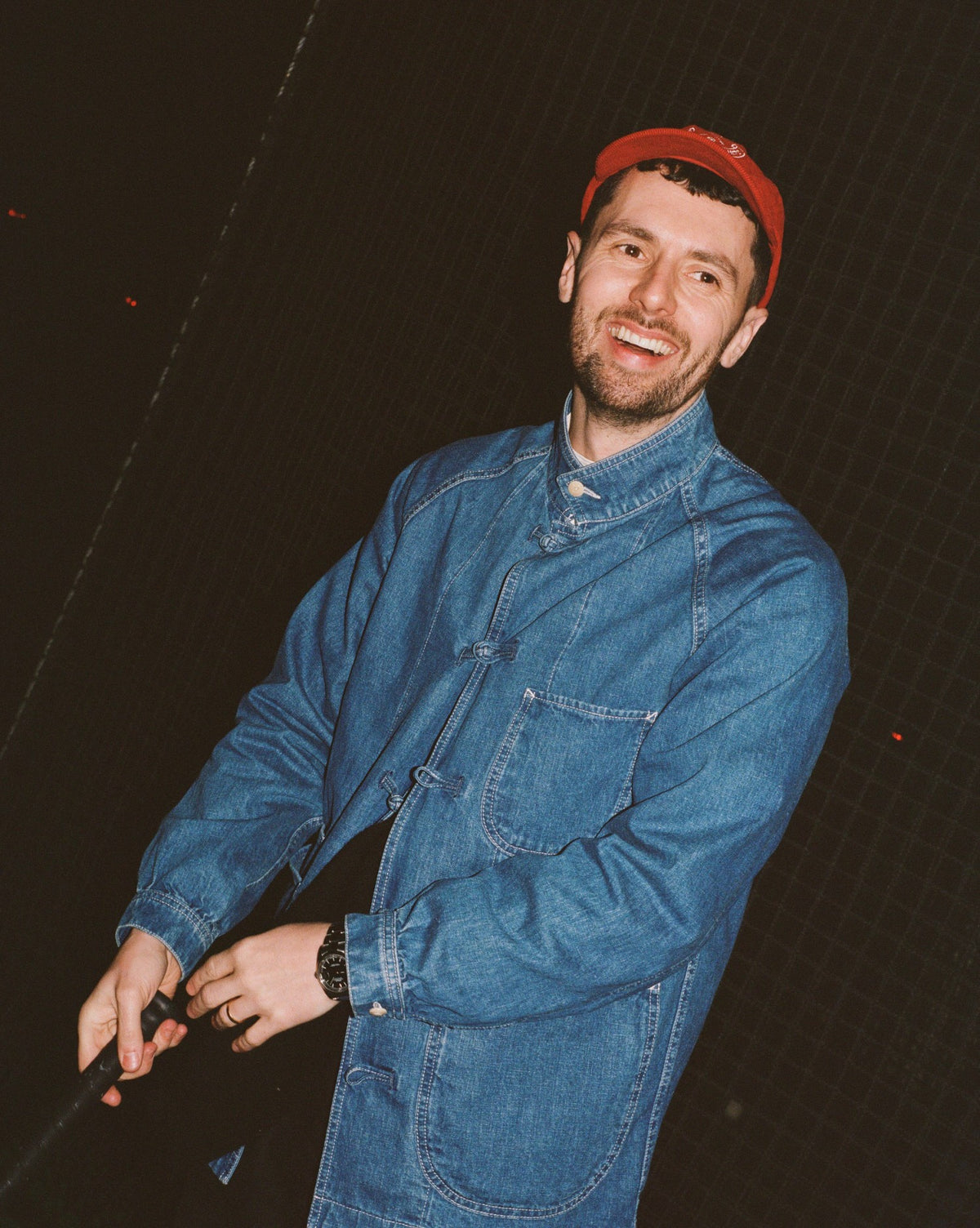 Drake's Stone Wash Selvedge Denim Artist Chore Jacket