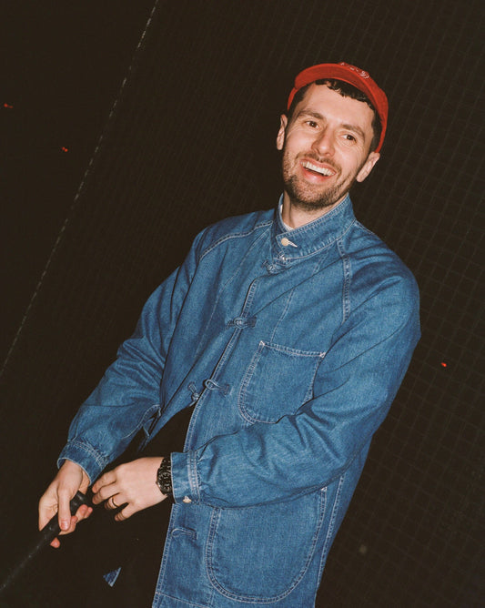 Drake's Stone Wash Selvedge Denim Artist Chore Jacket