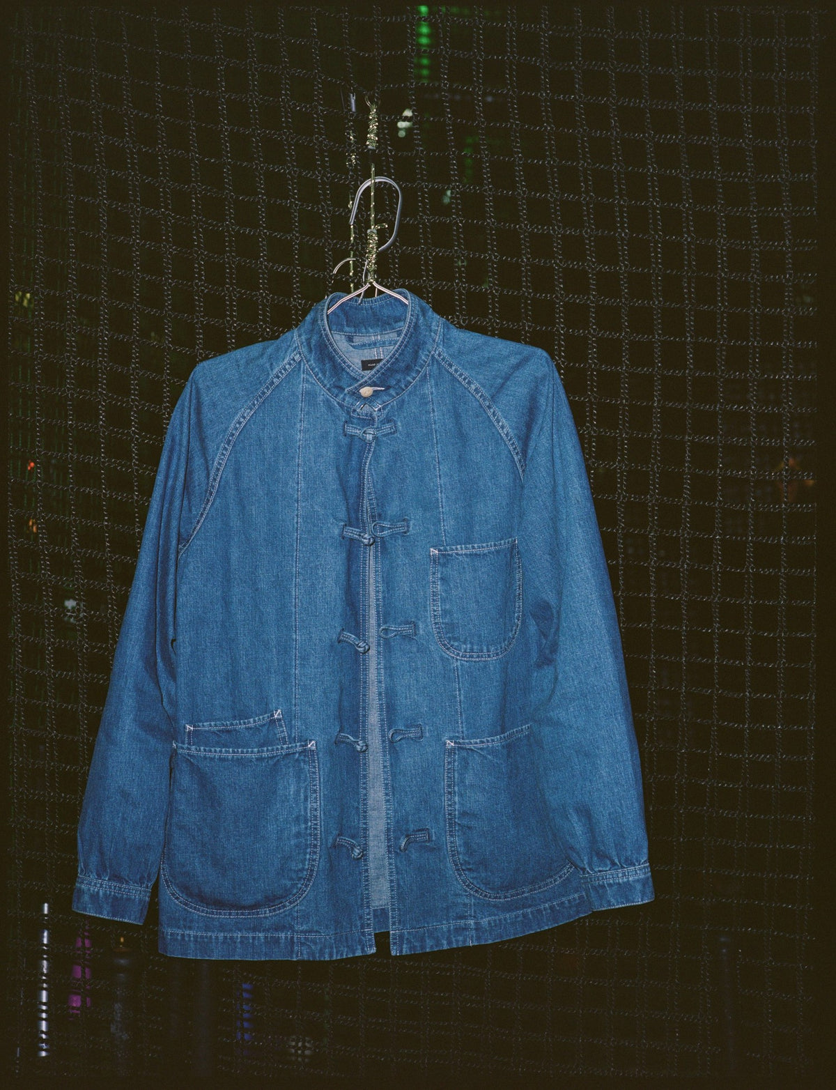 Drake's Stone Wash Selvedge Denim Artist Chore Jacket